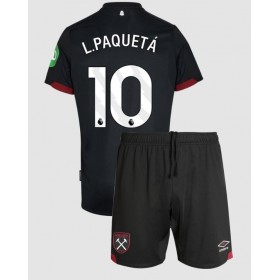 West Ham United Lucas Paqueta #10 Borta Kläder Barn 2024-25 Kortärmad (+ Korta byxor)